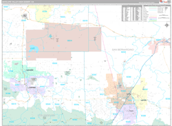 Antelope Valley-High Desert Metro Area Wall Map Premium Style 2024